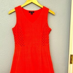 Eyelet fabric sleeveless dress
